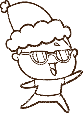 Bir insan tarafından çizilmiş Noel Adamı Kömürü