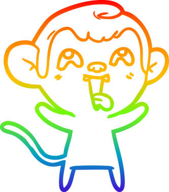 gökkuşağı gradyan çizgisi insan tarafından çizilmiş çılgın bir çizgi maymun çizimi