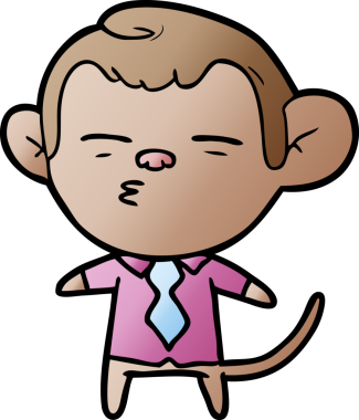 bir insan tarafından çizilmiş şüpheli maymun çizgi filmi