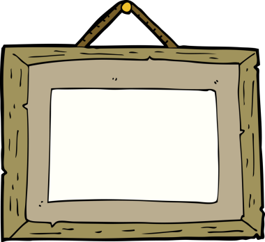 bir insan tarafından çizilmiş karikatür çerçevesi