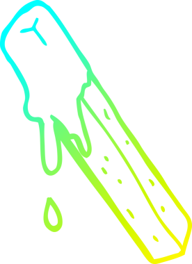 Bir insan tarafından çizilmiş soğuk gradyan çizgi film çizimi.