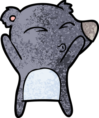 bir insan tarafından çizilmiş bir karikatür ıslık ayısı