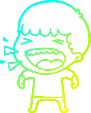 Bir insan tarafından çizilmiş gülen adamın soğuk çizgi çizimi.