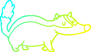 Bir insan tarafından çizilmiş soğuk çizgi çizgi film porsuğu.