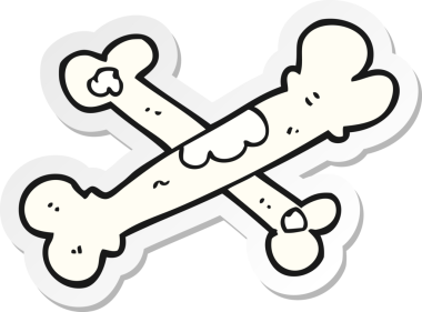 Bir insan tarafından çizilmiş eski bir karikatür çıkartması.