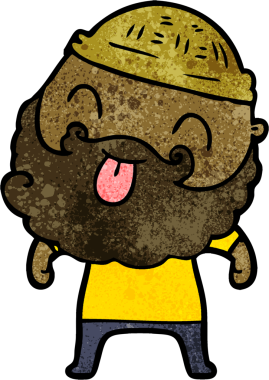 Bir insan tarafından çizilmiş sakallı bir adam.