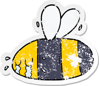 Bir insan tarafından çizilmiş ağlayan bir karikatür çıkartması.