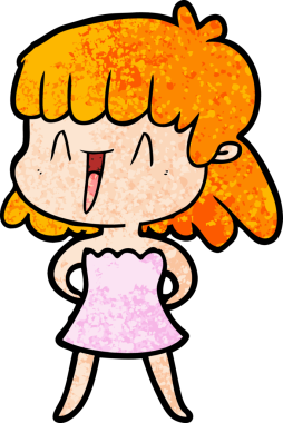 Bir insan tarafından çizilmiş karikatür kadın.