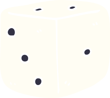 karikatür klasik zar bir insan tarafından çizildi