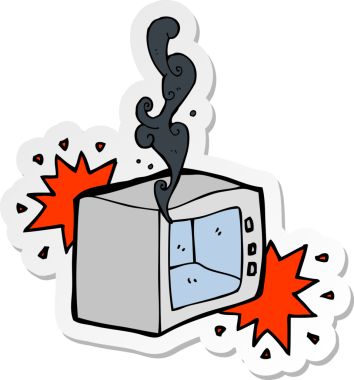 Bir insan tarafından çizilmiş mikro dalga fırın etiketi.