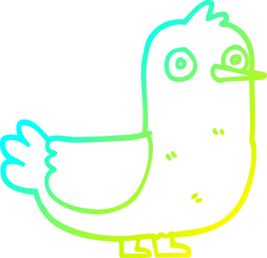 Bir insan tarafından çizilmiş bir martının soğuk gradyan çizgisi.