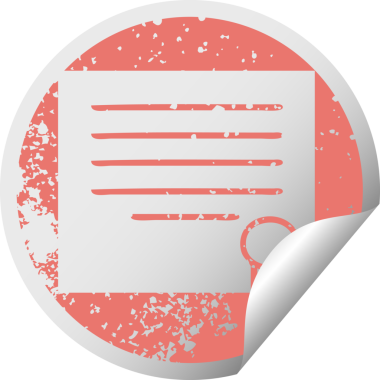 Bir insan tarafından çizilmiş iş diplomasının sıkıntılı dairesel soyulan çıkartması.