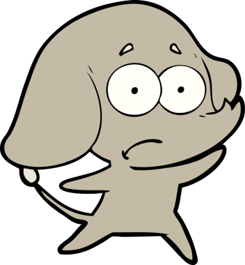 bir insan tarafından çizilmiş belirsiz bir fil.