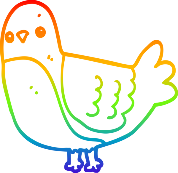 gökkuşağı gradyan çizimi Bir insan tarafından çizilmiş bir çizgi kuş