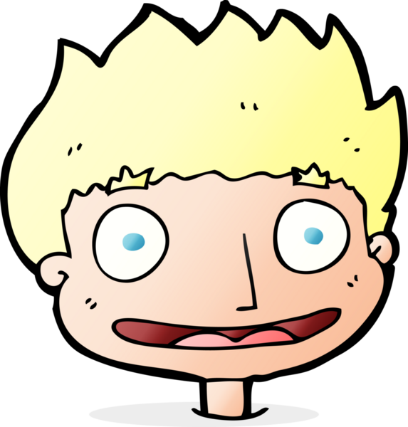 Bir insan tarafından çizilmiş mutlu çocuk çizgi filmi.