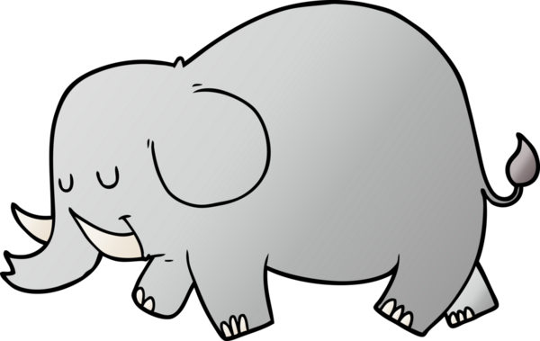 Bir insan tarafından çizilmiş bir fil.