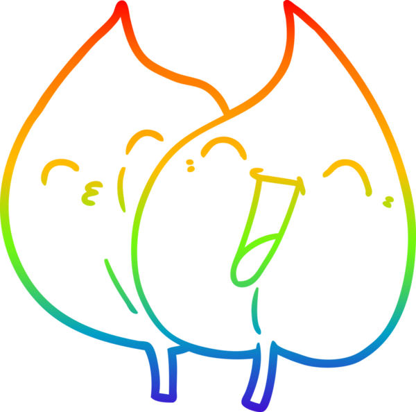 gökkuşağı gradyan çizimi bir insan tarafından çizilmiş komik bir çizgi film yaprakları