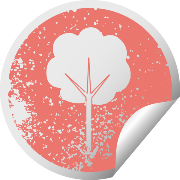 Bir insan tarafından çizilmiş sıkıntılı dairesel soyulan ilginç sembol ağacı.