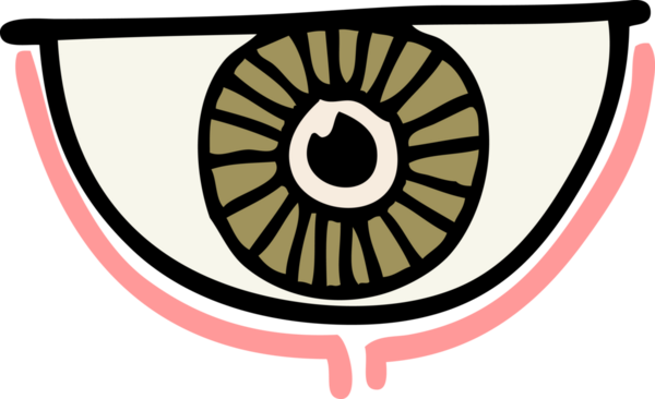 bir insan tarafından çizilmiş çizgi film göz sembolü