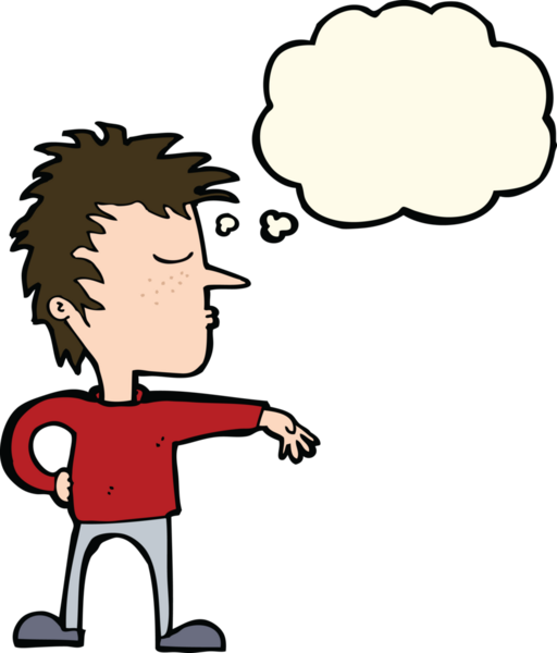 Karikatürist, bir insan tarafından çizilmiş düşünce baloncuğuyla kamp hareketi yapıyor.