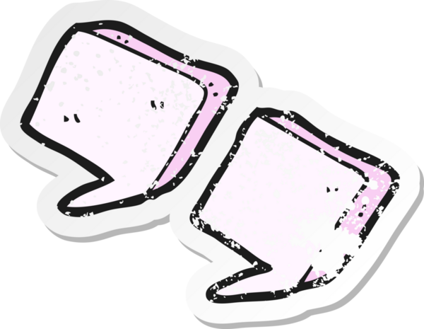 Bir insan tarafından çizilmiş karikatür tırnak işaretlerinin gerilimli yapıştırması.