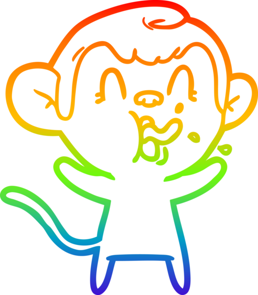 gökkuşağı gradyan çizgisi insan tarafından çizilmiş çılgın bir çizgi maymun çizimi