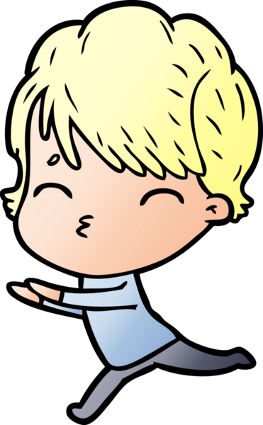 Bir insan tarafından çizilmiş bir çizgi film kadını.