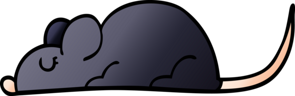 bir insan tarafından çizilmiş siyah bir fare