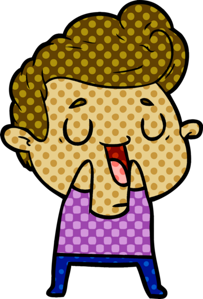 Bir insan tarafından çizilmiş mutlu çizgi film adamı.