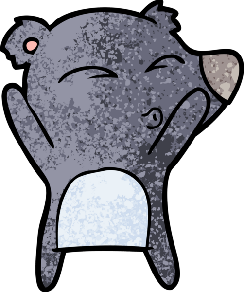 bir insan tarafından çizilmiş bir karikatür ıslık ayısı