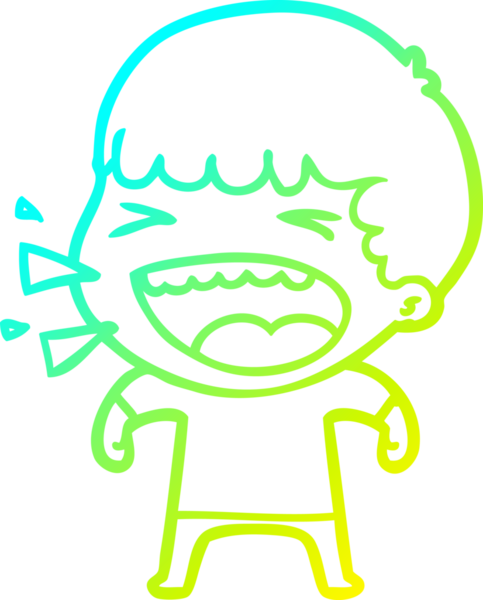 Bir insan tarafından çizilmiş gülen adamın soğuk çizgi çizimi.