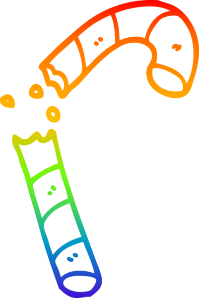 Bir insan tarafından çizilmiş pembe şeker kamışının çizimi.