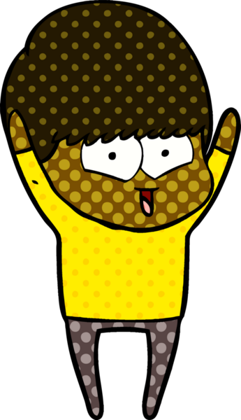 Bir insan tarafından çizilmiş mutlu çocuk çizgi filmi.