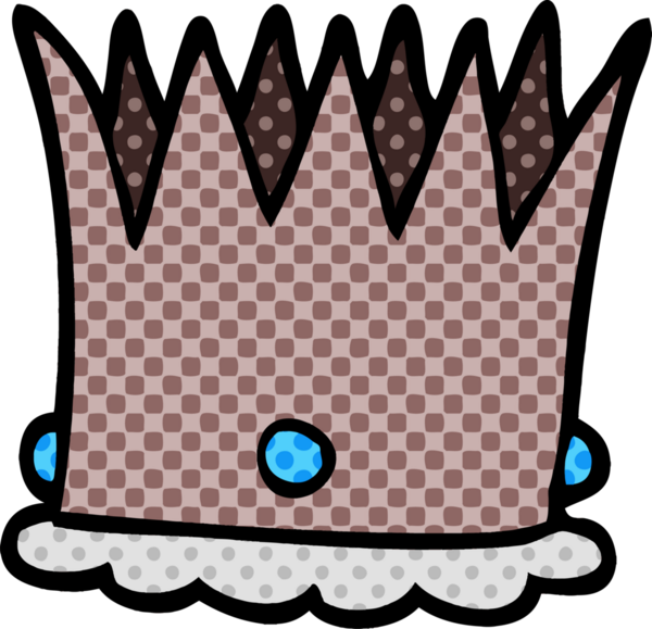 Bir insan tarafından çizilmiş gümüş taç.