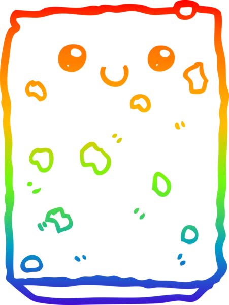 gökkuşağı gradyan çizimi bir insan tarafından çizilmiş bir çizgi film bisküvisi