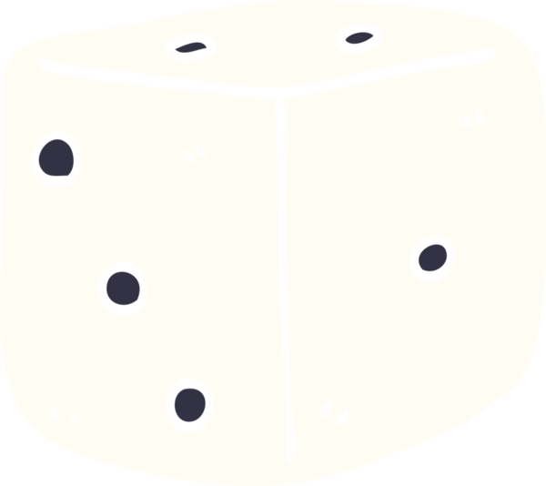 karikatür klasik zar bir insan tarafından çizildi