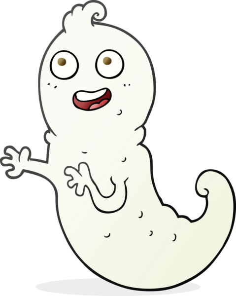 Bir insan tarafından çizilmiş karikatür bir hayalet.