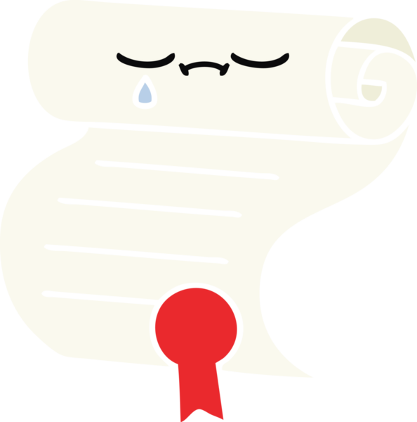 Bir insan tarafından çizilen sözleşmenin düz renkli retro karikatürü