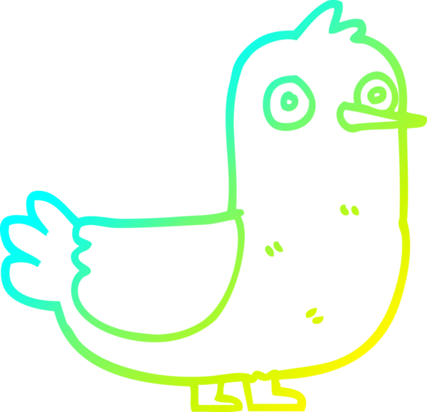 Bir insan tarafından çizilmiş bir martının soğuk gradyan çizgisi.