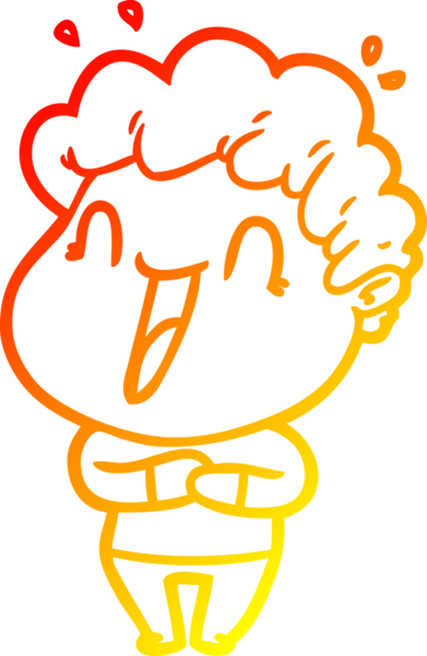 Bir insan tarafından çizilmiş mutlu bir adamın çizgi çizimi.