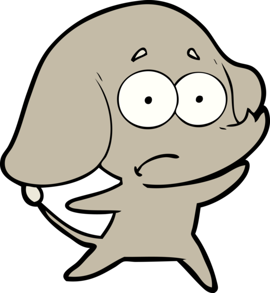 bir insan tarafından çizilmiş belirsiz bir fil.