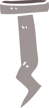 Bir insan tarafından çizilmiş eski bir çivi.