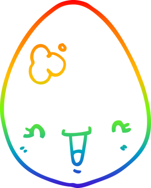 gökkuşağı gradyan çizgi çizimi bir insan tarafından çizilmiş bir karikatür yumurta