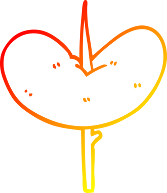 Bir insan tarafından çizilmiş bir çizgi filmin sıcak gradyan çizimi