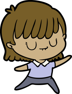 Bir insan tarafından çizilmiş karikatür kadın.