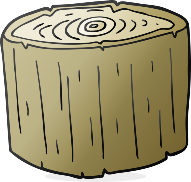 freehand drawn cartoon log drawn by a human