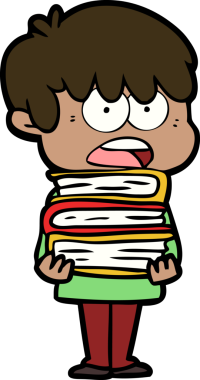 Bir insan tarafından çizilmiş endişeli çizgi film çocuğu.