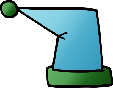 Bir insan tarafından çizilmiş bir elf şapkası.