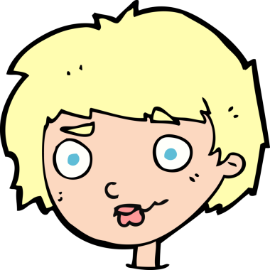 Bir insan tarafından çizilmiş, kafası karışık bir kadın.