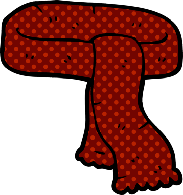 Bir insan tarafından çizilmiş karikatür eşarbı